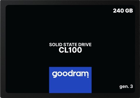 SSD GOODRAM CL100 Gen. 3 240GB SATA III 2,5 RETAIL SSD GOODRAM CL100 Gen. 3 240GB SATA III 2,5 RETAIL
