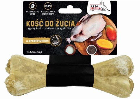 SYTA MICHA -Kość do żucia dla psa na uspokojenie z kaczką i papają - 13,5cm SYTA MICHA -Kość do żucia dla psa na uspokojenie z kaczką i papają - 13,5cm
