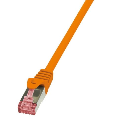 Patchcord LogiLink CQ2028S CAT.6 S/FTP 0,50m, pomarańczowy Patchcord LogiLink CQ2028S CAT.6 S/FTP 0,50m, pomarańczowy