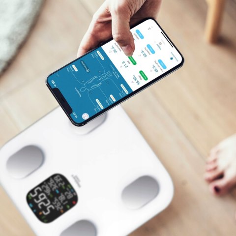 Waga łazienkowa analityczna 15 parametrów Apple Health Google Fit VERA WEBBER Waga łazienkowa analityczna 15 parametrów Apple Health Google Fit VERA WEBBER