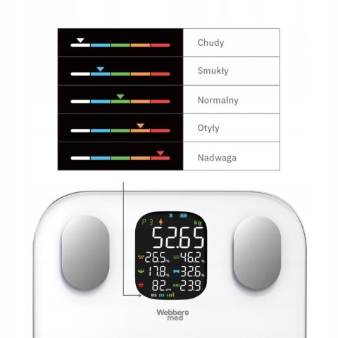 Waga łazienkowa analityczna 15 parametrów Apple Health Google Fit VERA WEBBER Waga łazienkowa analityczna 15 parametrów Apple Health Google Fit VERA WEBBER