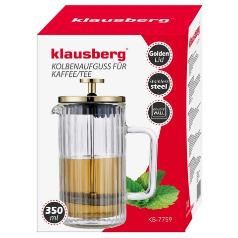ZAPARZACZ TŁOKOWY DO KAWY/HERBATY TERMICZNY 600ml KLAUSBERG KB-7759 ZAPARZACZ TŁOKOWY DO KAWY/HERBATY TERMICZNY 600ml KLAUSBERG KB-7759