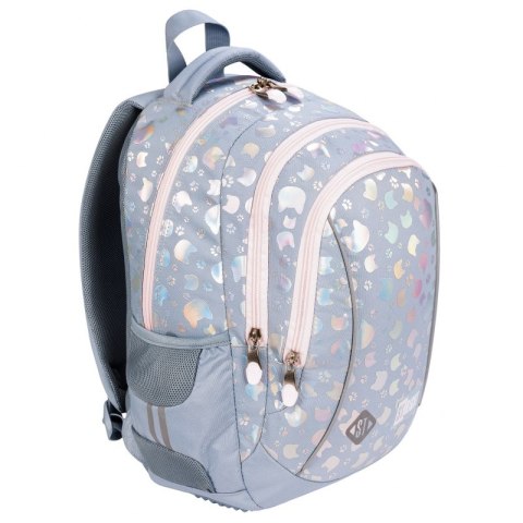 Plecak 3 komory Silver cats koty BP-26 ST.RIGHT 1-3 klasa Plecak 3 komory Silver cats koty BP-26 ST.RIGHT 1-3 klasa
