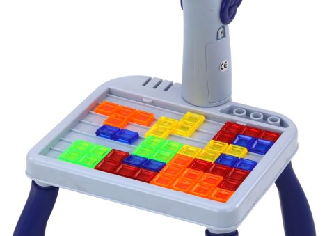 Mini Projektor Stolik Tetris 2w1 Jednorożec Niebieski Mini Projektor Stolik Tetris 2w1 Jednorożec Niebieski