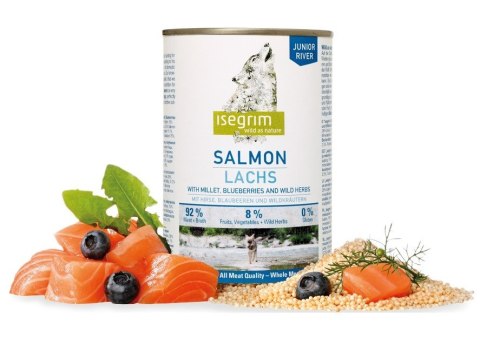 Isegrim Karma mokra dla psa puszka JUNIOR ŁOSOŚ KASZA BORÓWKA 400G Isegrim Karma mokra dla psa puszka JUNIOR ŁOSOŚ KASZA BORÓWKA 400G