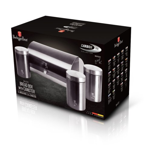 CHLEBAK Z ZESTAWEM POJEMNIKÓW BERLINGER HAUS BH-6732 CARBON PRO CHLEBAK Z ZESTAWEM POJEMNIKÓW BERLINGER HAUS BH-6732 CARBON PRO