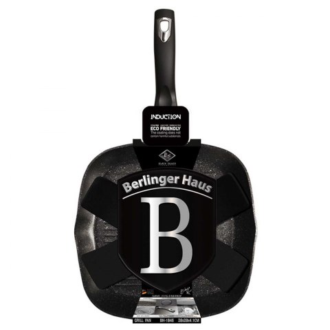 PATELNIA GRANITOWA GRILLOWA 28 cm BERLINGER HAUS BH-1846 BLACK SILVER PATELNIA GRANITOWA GRILLOWA 28 cm BERLINGER HAUS BH-1846 BLACK SILVER