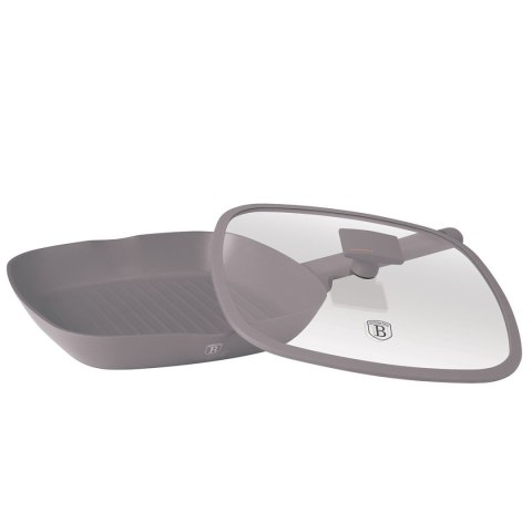 PATELNIA GRILLOWA TYTANOWA Z POKRYWĄ 28cm BERLINGER HAUS BH-8097 TAUPE PATELNIA GRILLOWA TYTANOWA Z POKRYWĄ 28cm BERLINGER HAUS BH-8097 TAUPE