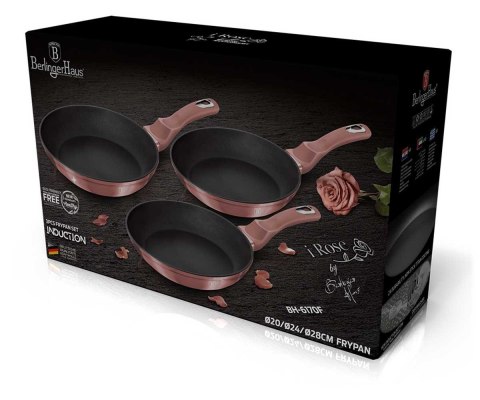 ZESTAW 3 PATELNI 20/24/28CM BERLINGER HAUS BH-6170 I-ROSE ZESTAW 3 PATELNI 20/24/28CM BERLINGER HAUS BH-6170 I-ROSE