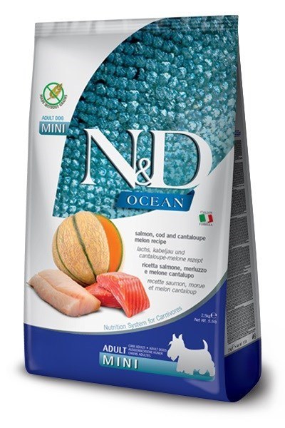 FARMINA N&D Ocean Dog Salmon, Cod&Cantaloupe - sucha karma dla psa - 2,5 kg FARMINA N&D Ocean Dog Salmon, Cod&Cantaloupe - sucha karma dla psa - 2,5 kg
