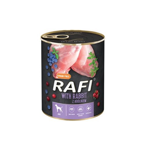 Rafi z królikiem, borówką i żurawiną 12 x 800 g Rafi z królikiem, borówką i żurawiną 12 x 800 g