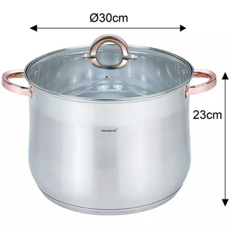 KLAUSBERG GARNEK GASTRO Z POKRYWĄ 30cm 16L KB-7796 KLAUSBERG GARNEK GASTRO Z POKRYWĄ 30cm 16L KB-7796
