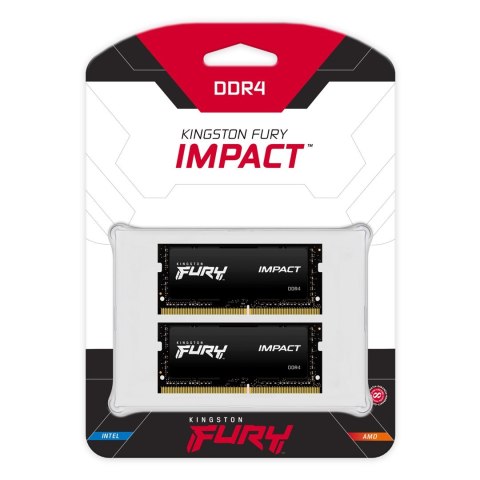 Kingston 64GB 3200MHz DDR4 CL20 SODIMM (Kit of 2) FURY Impact KF432S20IBK2/64 Kingston 64GB 3200MHz DDR4 CL20 SODIMM (Kit of 2) FURY Impact KF432S20IBK2/64