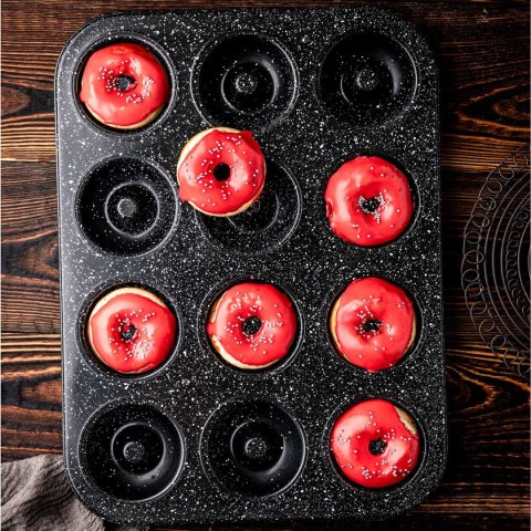 GRANITOWA FORMA DO PIECZENIA 12 PĄCZKÓW DONUT KLAUSBERG KB-7841 GRANITOWA FORMA DO PIECZENIA 12 PĄCZKÓW DONUT KLAUSBERG KB-7841