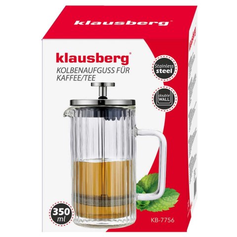 ZAPARZACZ TŁOKOWY DO KAWY/HERBATY TERMICZNY 350ml KLAUSBERG KB-7756 ZAPARZACZ TŁOKOWY DO KAWY/HERBATY TERMICZNY 350ml KLAUSBERG KB-7756