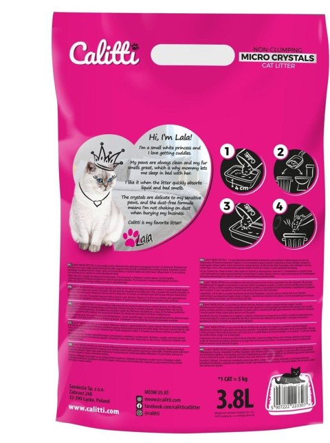 CALITTI Micro Crystals - żwirek silikonowy dla kota - 3,8l CALITTI Micro Crystals - żwirek silikonowy dla kota - 3,8l