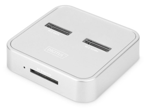 Stacja dokująca DIGITUS do SSD M.2 NVMe + M.2 SATA z czytnikiem kart SD Express, USB-C Stacja dokująca DIGITUS do SSD M.2 NVMe + M.2 SATA z czytnikiem kart SD Express, USB-C