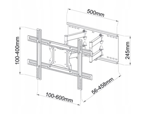 Uchwyt ścienny do telewizora ART AR-87 (ścienne; 40" - 80"; max. 60kg) Uchwyt ścienny do telewizora ART AR-87 (ścienne; 40" - 80"; max. 60kg)