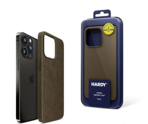 Etui na Apple iPhone 15 Pro z MagSafe- 3mk HARDY MagFabric Case Taupe Etui na Apple iPhone 15 Pro z MagSafe- 3mk HARDY MagFabric Case Taupe