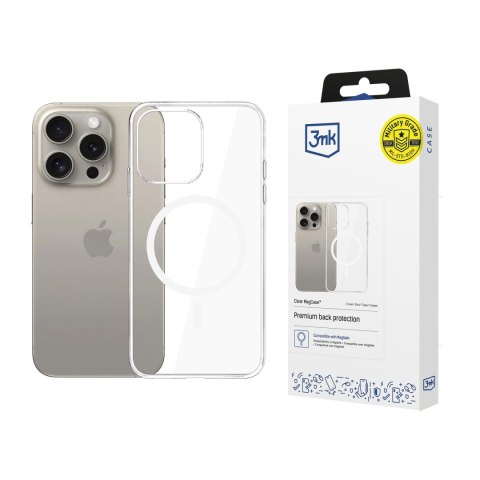 Etui na telefon 3mk do Apple iPhone 15 Pro Max z Mag Safe - przezroczyste Clear MagCase Etui na telefon 3mk do Apple iPhone 15 Pro Max z Mag Safe - przezroczyste Clear MagCase