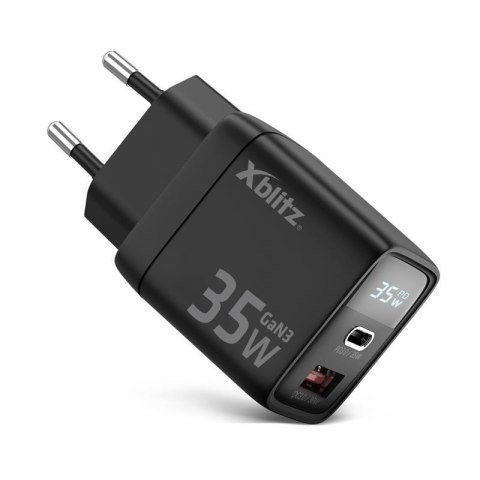 Ładowarka sieciowa Xblitz XC1 GaN3 PD35W USB-C+USB-A Ładowarka sieciowa Xblitz XC1 GaN3 PD35W USB-C+USB-A