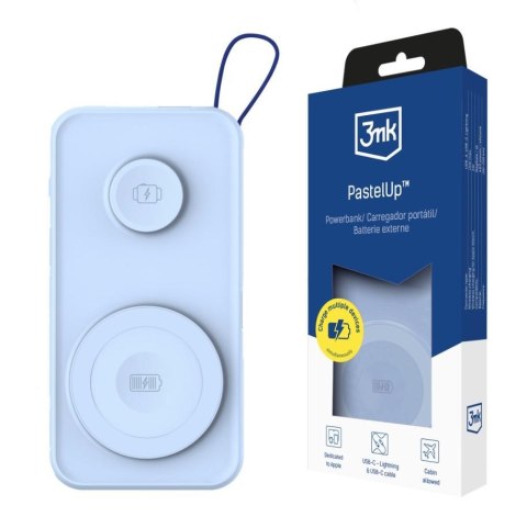 Powerbank 3mk PastelUp 10,000mAh 22.5W USB 1A1C - Blue Powerbank 3mk PastelUp 10,000mAh 22.5W USB 1A1C - Blue