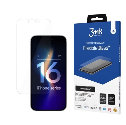 Szkło hybrydowe do Apple iPhone 16 Pro - 3mk FlexibleGlass Szkło hybrydowe do Apple iPhone 16 Pro - 3mk FlexibleGlass