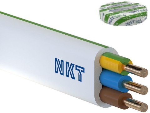 Przewód NKT instal PLUS YDYp 3x2,5 żo 450/750V 100m Przewód NKT instal PLUS YDYp 3x2,5 żo 450/750V 100m