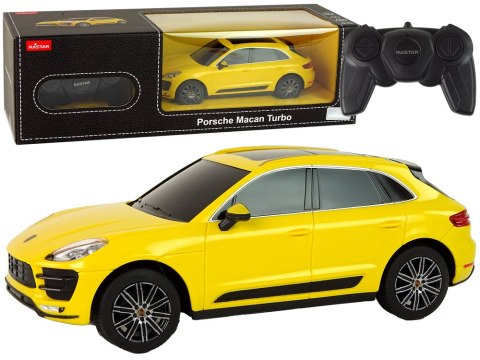 Auto R/C Porsche Macan Turbo 1:24 Rastar Żółty Auto R/C Porsche Macan Turbo 1:24 Rastar Żółty