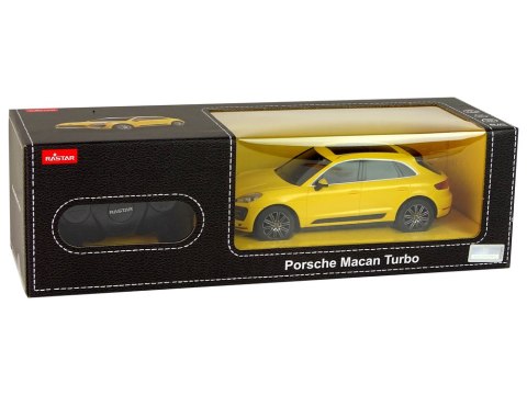 Auto R/C Porsche Macan Turbo 1:24 Rastar Żółty Auto R/C Porsche Macan Turbo 1:24 Rastar Żółty