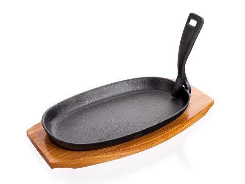 TALERZ PÓŁMISEK PATELNIA ŻELIWNA Z DESKĄ BANQUET GRADA TALERZ PÓŁMISEK PATELNIA ŻELIWNA Z DESKĄ BANQUET GRADA
