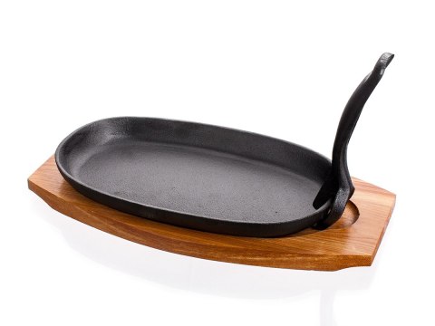 TALERZ PÓŁMISEK PATELNIA ŻELIWNA Z DESKĄ BANQUET GRADA TALERZ PÓŁMISEK PATELNIA ŻELIWNA Z DESKĄ BANQUET GRADA