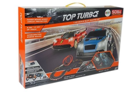 Tor Wyścigowy 1:43 2 Autka Kontrolery Top Turbo 540 cm długości Tor Wyścigowy 1:43 2 Autka Kontrolery Top Turbo 540 cm długości