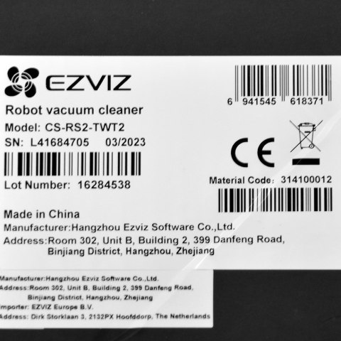 Odkurzacz Robot EZVIZ CS-RS2-TWT2 Odkurzacz Robot EZVIZ CS-RS2-TWT2