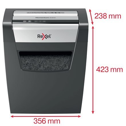 Rexel Niszczarka Momentum X410, 10 kartek, 23 l kosz Rexel Niszczarka Momentum X410, 10 kartek, 23 l kosz