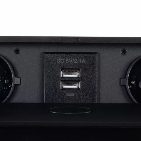 Gniazdo chowane w blat USB- podwójne Izoxis 21446 Gniazdo chowane w blat USB- podwójne Izoxis 21446