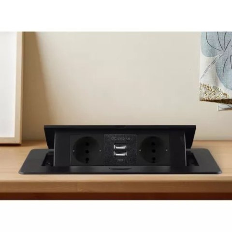 Gniazdo chowane w blat USB- podwójne Izoxis 21446 Gniazdo chowane w blat USB- podwójne Izoxis 21446