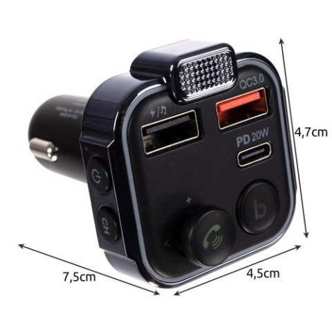 Transmiter/ ładowarka bluetooth FM Xtrobb 22355 Transmiter/ ładowarka bluetooth FM Xtrobb 22355