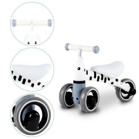 Rowerek biegowy dla dzieci bezpieczna konstrukcja koła EVA "Zebra" ECOTOYS Rowerek biegowy dla dzieci bezpieczna konstrukcja koła EVA "Zebra" ECOTOYS