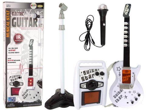 Zestaw Gitara Elektryczna z Mikrofonem Na Baterie Zestaw Gitara Elektryczna z Mikrofonem Na Baterie