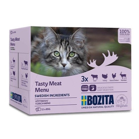 Bozita Kawałki w Sosie z Mięsem Multibox - mokra karma dla kota - 12 x 85g Bozita Kawałki w Sosie z Mięsem Multibox - mokra karma dla kota - 12 x 85g