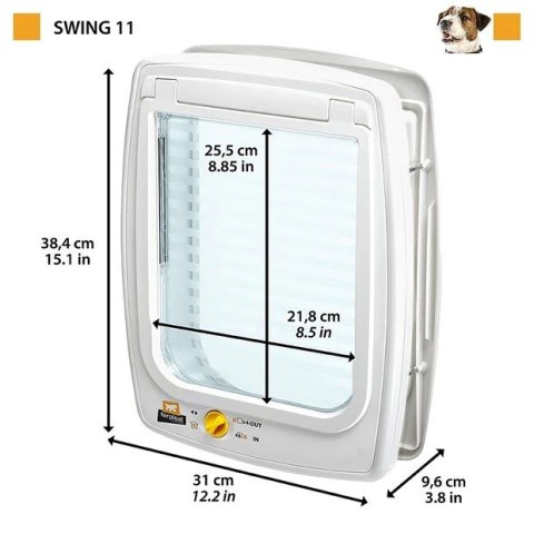 FERPLAST SWING 11 TUNNEL GREY - drzwiczki dla średnich psów szare FERPLAST SWING 11 TUNNEL GREY - drzwiczki dla średnich psów szare