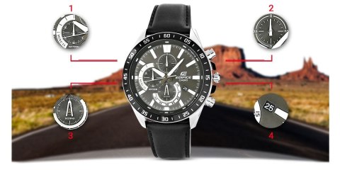 Zegarek Męski CASIO EDIFICE EFV-620L-1AVUEF 10 BAR + BOX Zegarek Męski CASIO EDIFICE EFV-620L-1AVUEF 10 BAR + BOX