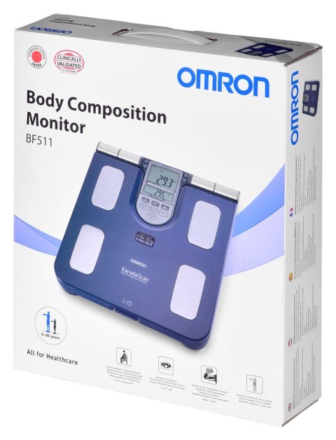 Waga z analizatorem składu ciała Omron Body Comp Monitor BF511 Blue HBF-511B-E Waga z analizatorem składu ciała Omron Body Comp Monitor BF511 Blue HBF-511B-E
