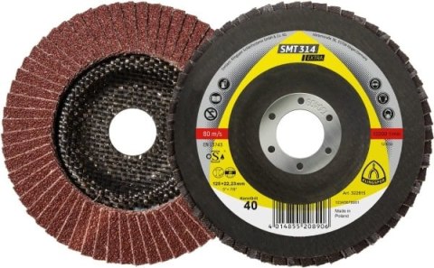 ŚCIERNICA TALERZOWA LISTKOWA 115mm gr.120 SMT 314 KLINGSPOR ŚCIERNICA TALERZOWA LISTKOWA 115mm gr.120 SMT 314 KLINGSPOR