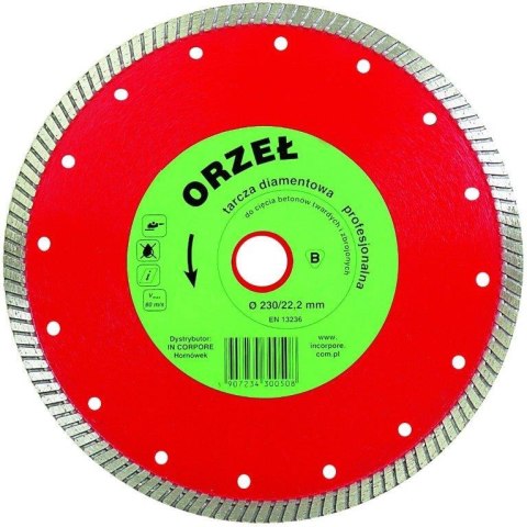 TARCZA DIAMENTOWA 115x22,2mm CIĄGŁA TURBO ORZEŁ IN CORPORE TARCZA DIAMENTOWA 115x22,2mm CIĄGŁA TURBO ORZEŁ IN CORPORE