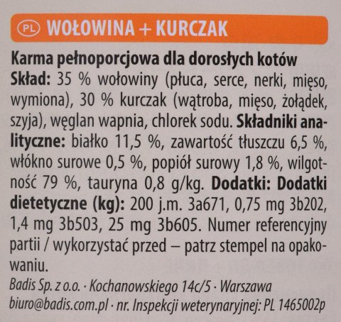 ANIMONDA Carny Adult wołowina i kurczak - mokra karma dla kota - 800g ANIMONDA Carny Adult wołowina i kurczak - mokra karma dla kota - 800g