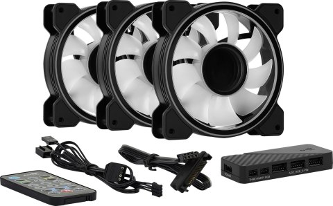 Wentylator + Hub AEROCOOL PGS MIRAGE 12 ARGB PRO (3x120) Wentylator + Hub AEROCOOL PGS MIRAGE 12 ARGB PRO (3x120)