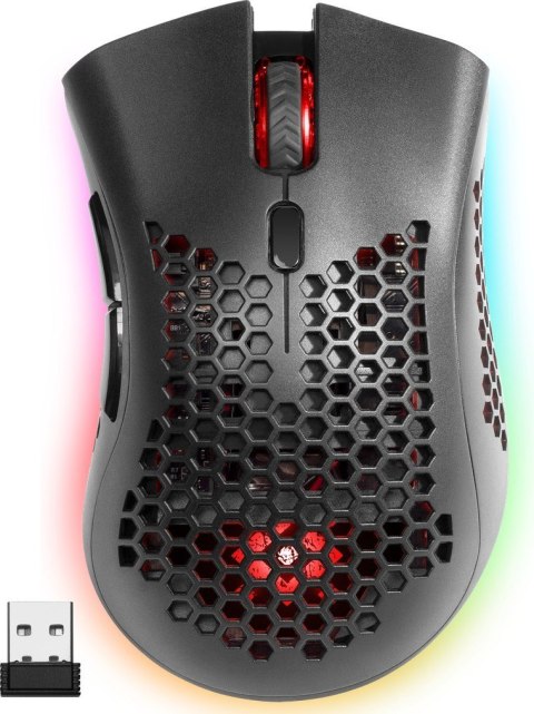 DEFENDER MYSZ BEZPRZEWODOWA GM-709L WARLOCK RF RGB 2400DPI 8P, 5 TRYBÓW PODŚWIETLENIA, DZIUROWANA 52709 DEFENDER MYSZ BEZPRZEWODOWA GM-709L WARLOCK RF RGB 2400DPI 8P, 5 TRYBÓW PODŚWIETLENIA, DZIUROWANA 52709