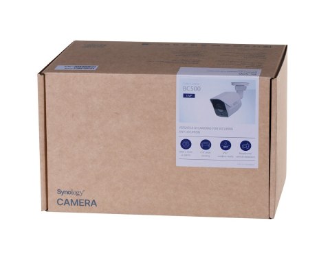 Synology Camera BC500, Bullet , 5 MP, 2.8 mm, H.264/H.265, MicroSD (up to 128 GB), White, IP67 Synology Camera BC500, Bullet , 5 MP, 2.8 mm, H.264/H.265, MicroSD (up to 128 GB), White, IP67